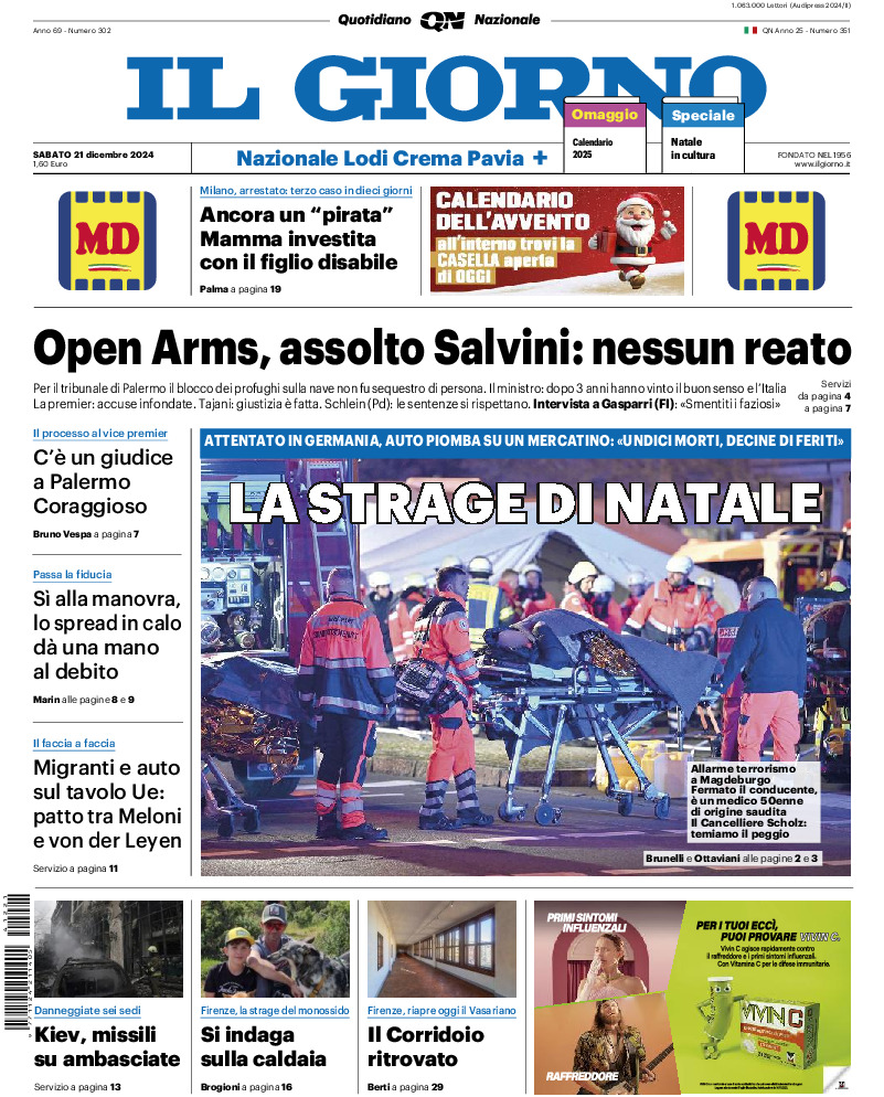 Prima-pagina-il giorno-edizione-di-oggi-20241221